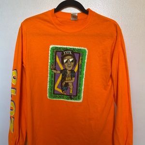 Bruno Mars 24k magic world tour 2018 tee orange doubled sided. size s